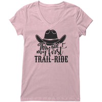 Ain't My First Trail Ride Women's V-Neck T-Shirt Relaxed Fit