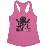Ain't My First Trail Ride Racerback Womens Tank