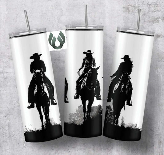 B&W Cowgirl 20oz Stainless Steel Tumbler