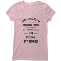 Look Like I am Listening Women's V-Neck T-Shirt
