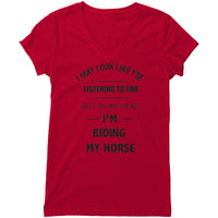 Look Like I am Listening Women's V-Neck T-Shirt