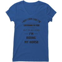 Look Like I am Listening Women's V-Neck T-Shirt