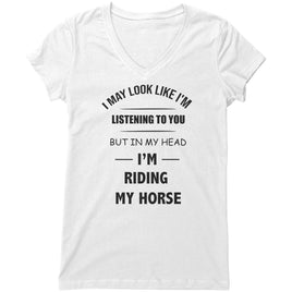 Look Like I am Listening Women's V-Neck T-Shirt