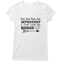 Not an Introvert Just Like My Horse V-Neck Women's T-Shirt