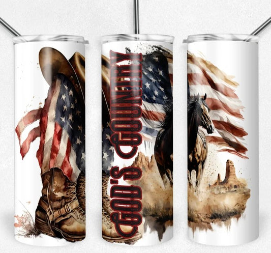 God's Country 20oz Stainless Steel Tumbler