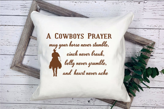 Cowboy Prayer Pillow