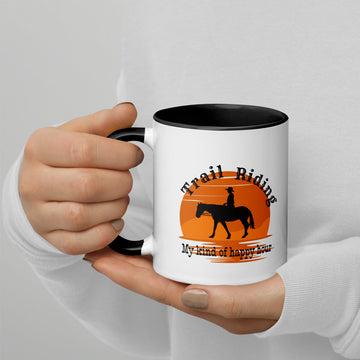 Trail Riding Happy Hour Mug with Color Inside