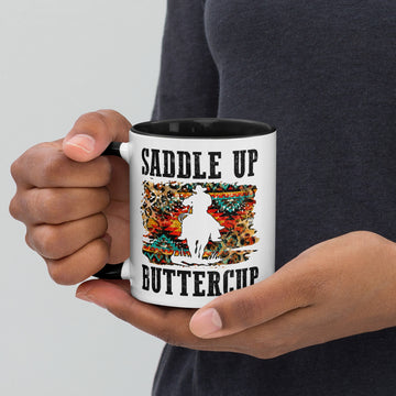 Saddle Up Buttercup Mug with Color Inside