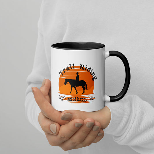 Trail Riding Happy Hour Mug with Color Inside